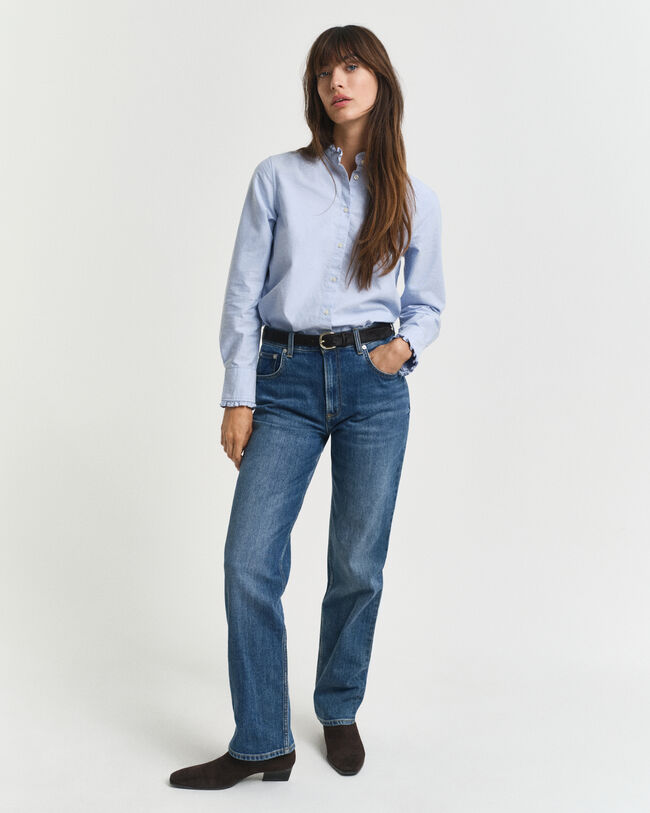 Stretch-Jeans mit geradem Bein