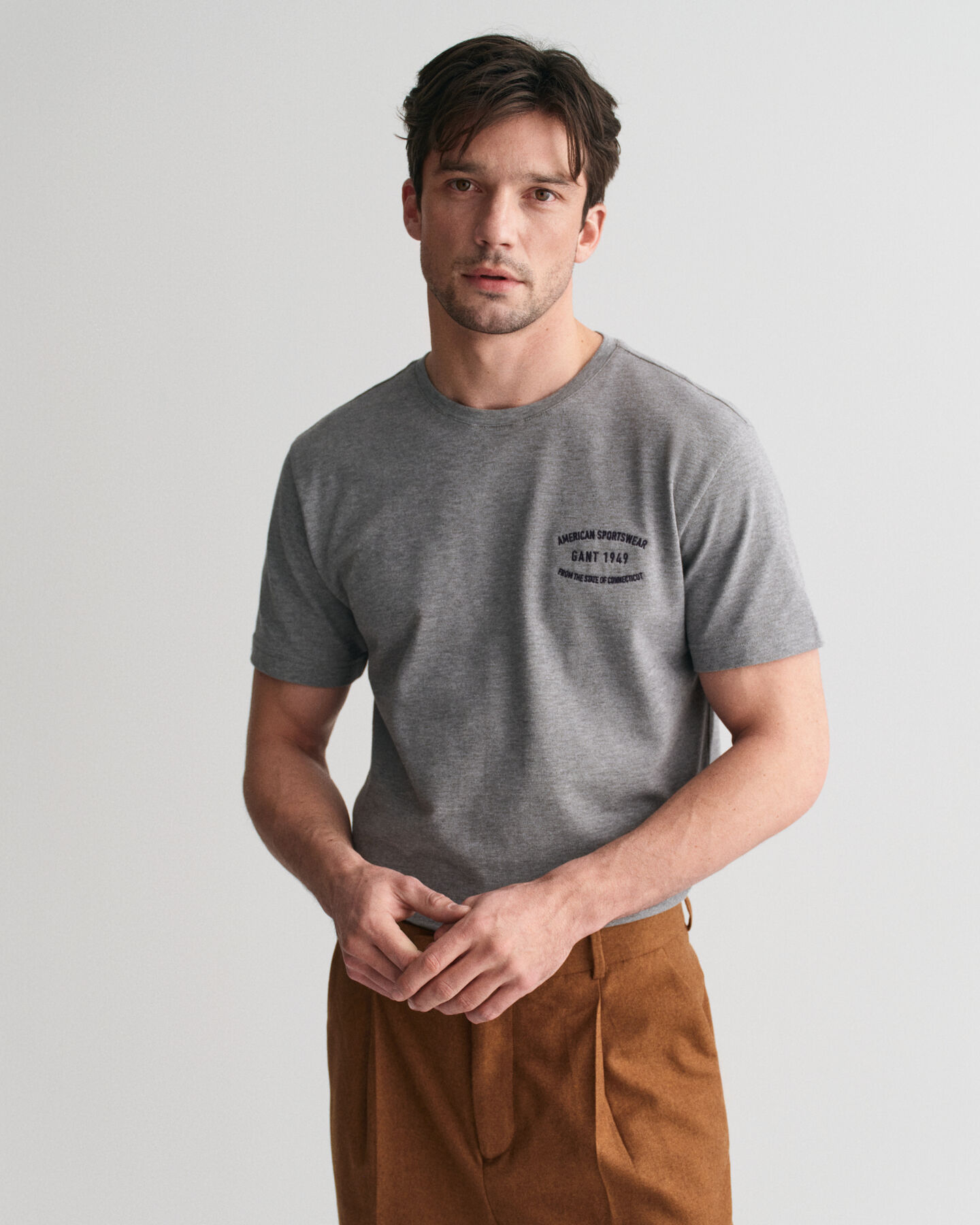 Piqu&eacute; T-Shirt mit kleiner Grafik