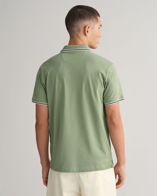 3-Color Tipped Piqu&eacute;-Poloshirt