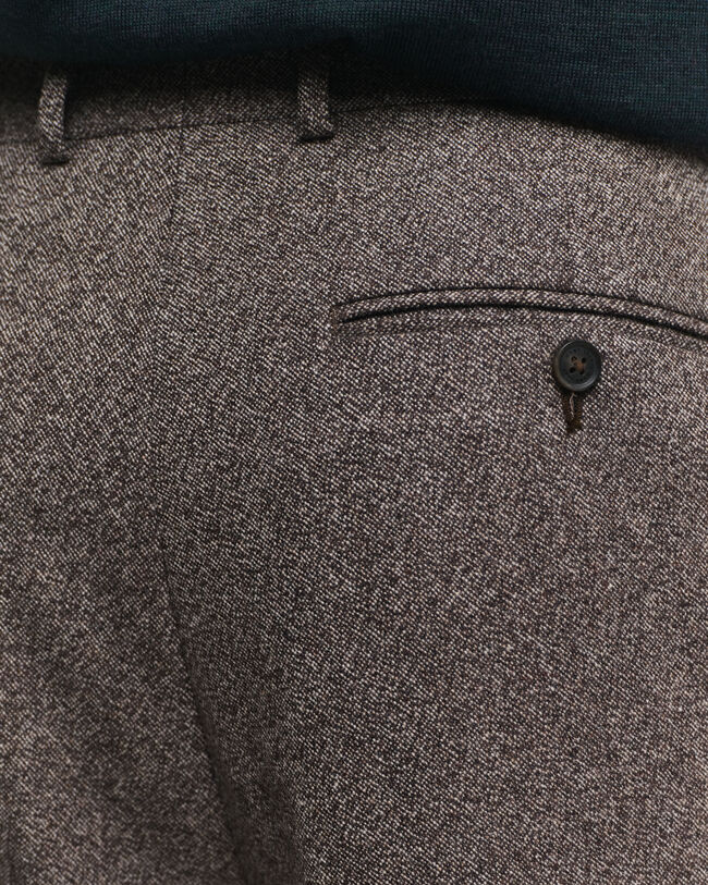 Relaxed Fit Mouliné Anzughose aus Wolle