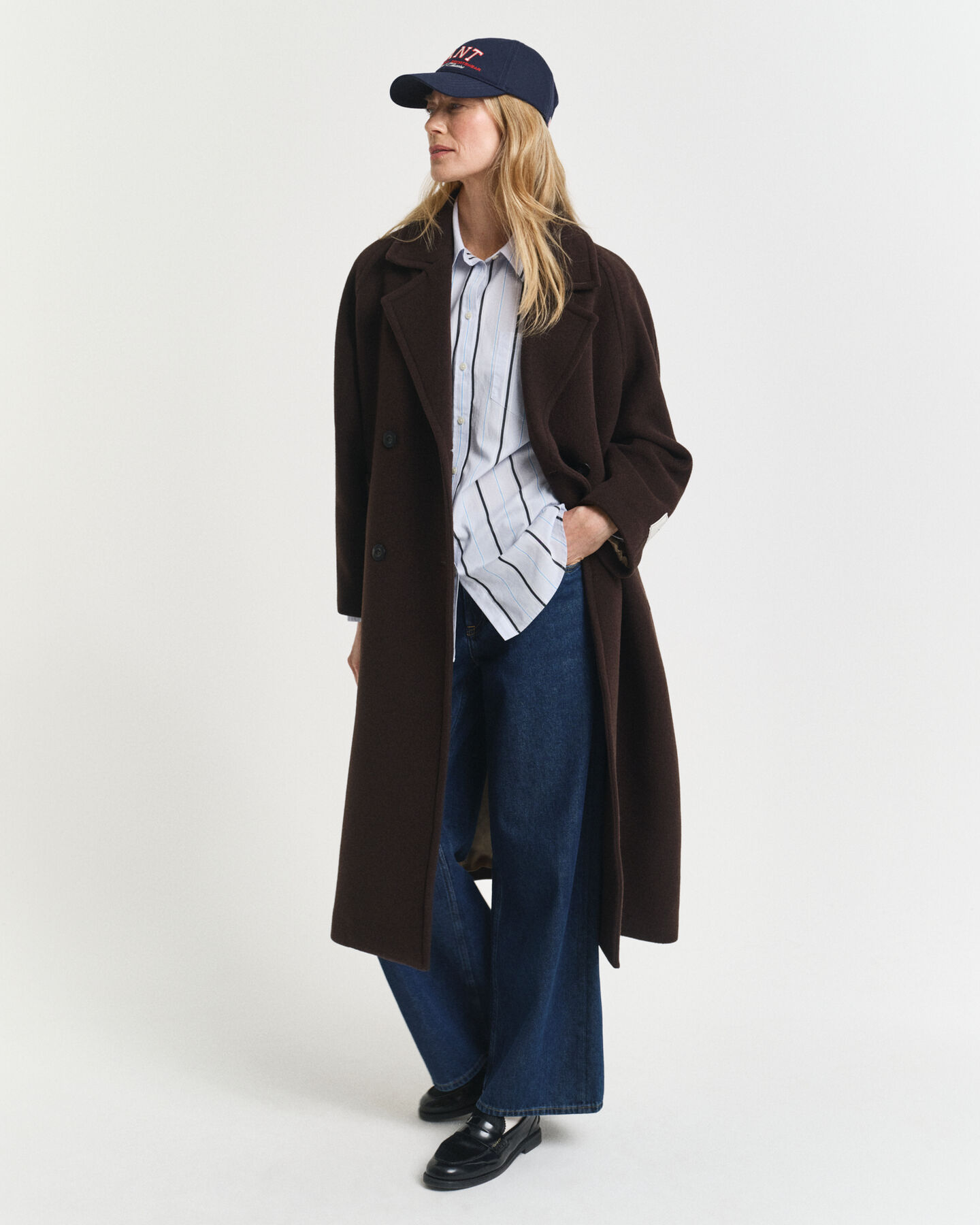 Regular Fit Classic Popeline Bluse mit Streifen