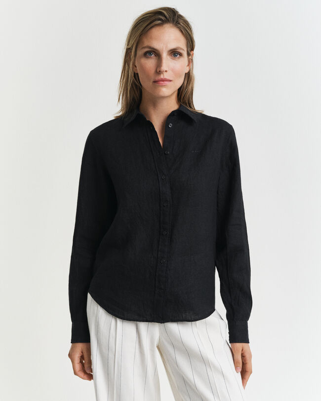 Regular Fit Leinenbluse