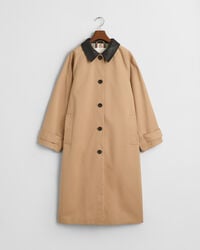 Kurzmantel mit Lederkragen