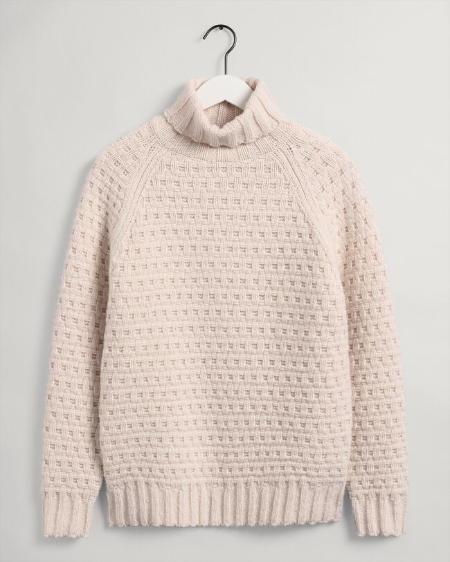 Chunky Texture Rollkragenpullover