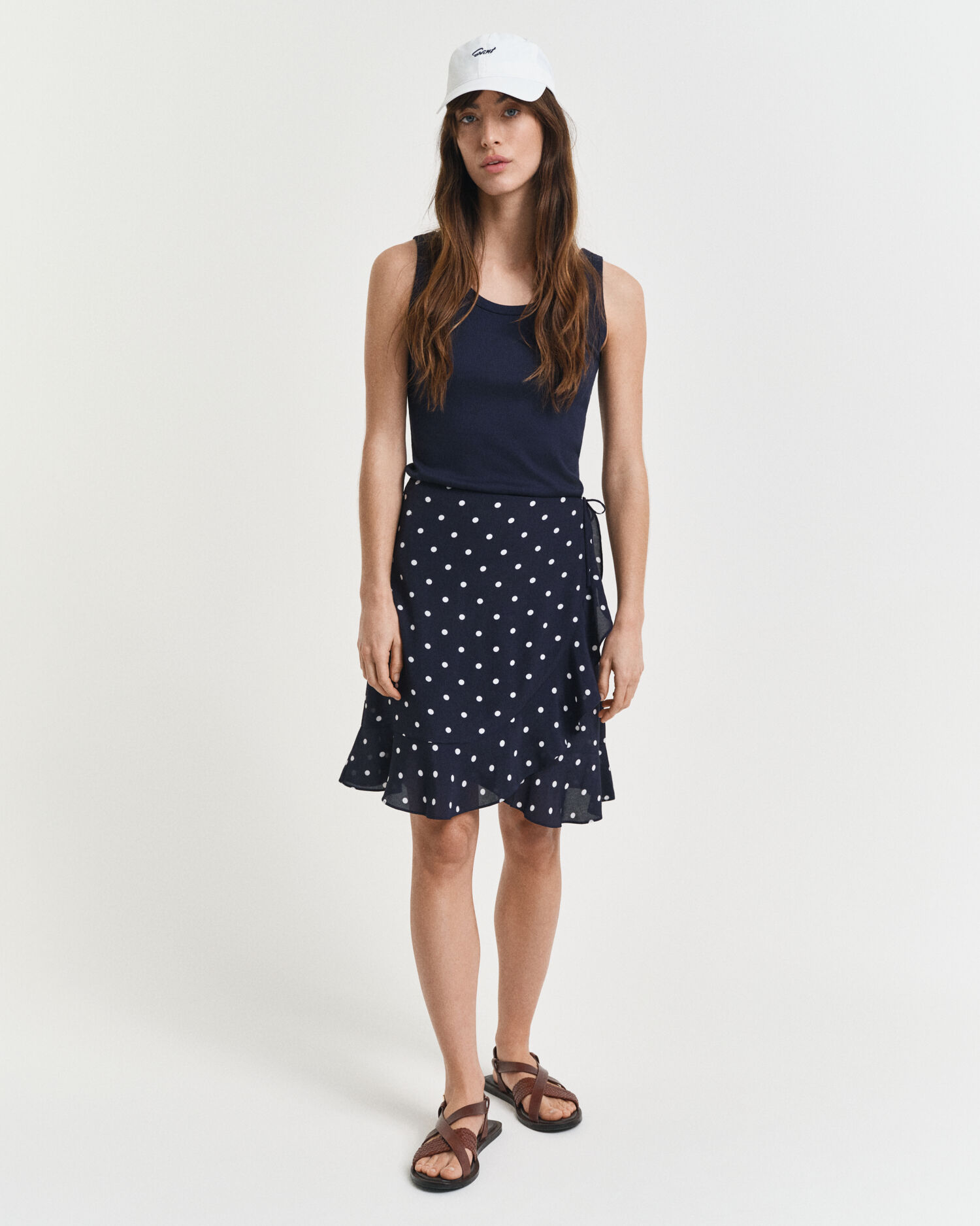 Dot Print Frilly Skirt