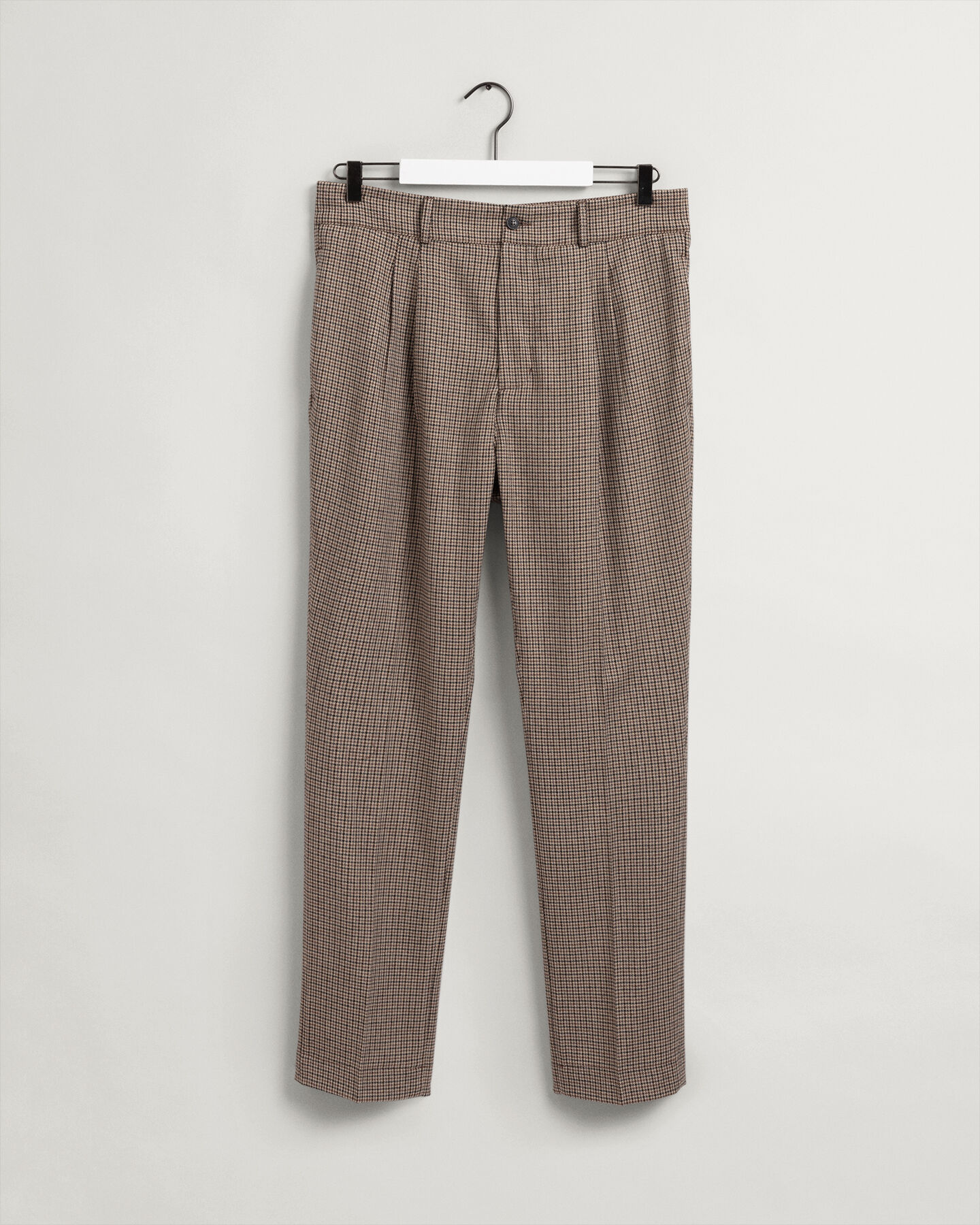 Karierte Anzughose mit Bundfalten