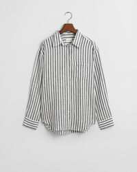 Relaxed Fit Leinen Bluse mit Streifen