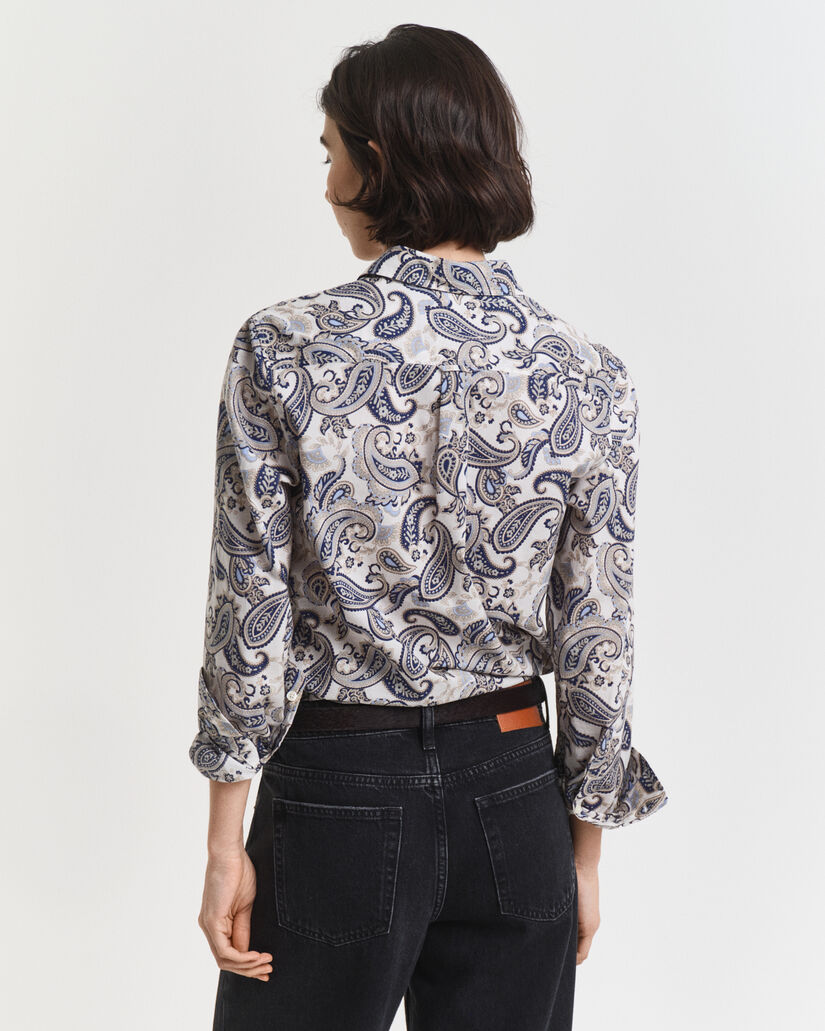 Paisley Bluse aus Baumwoll-Voile
