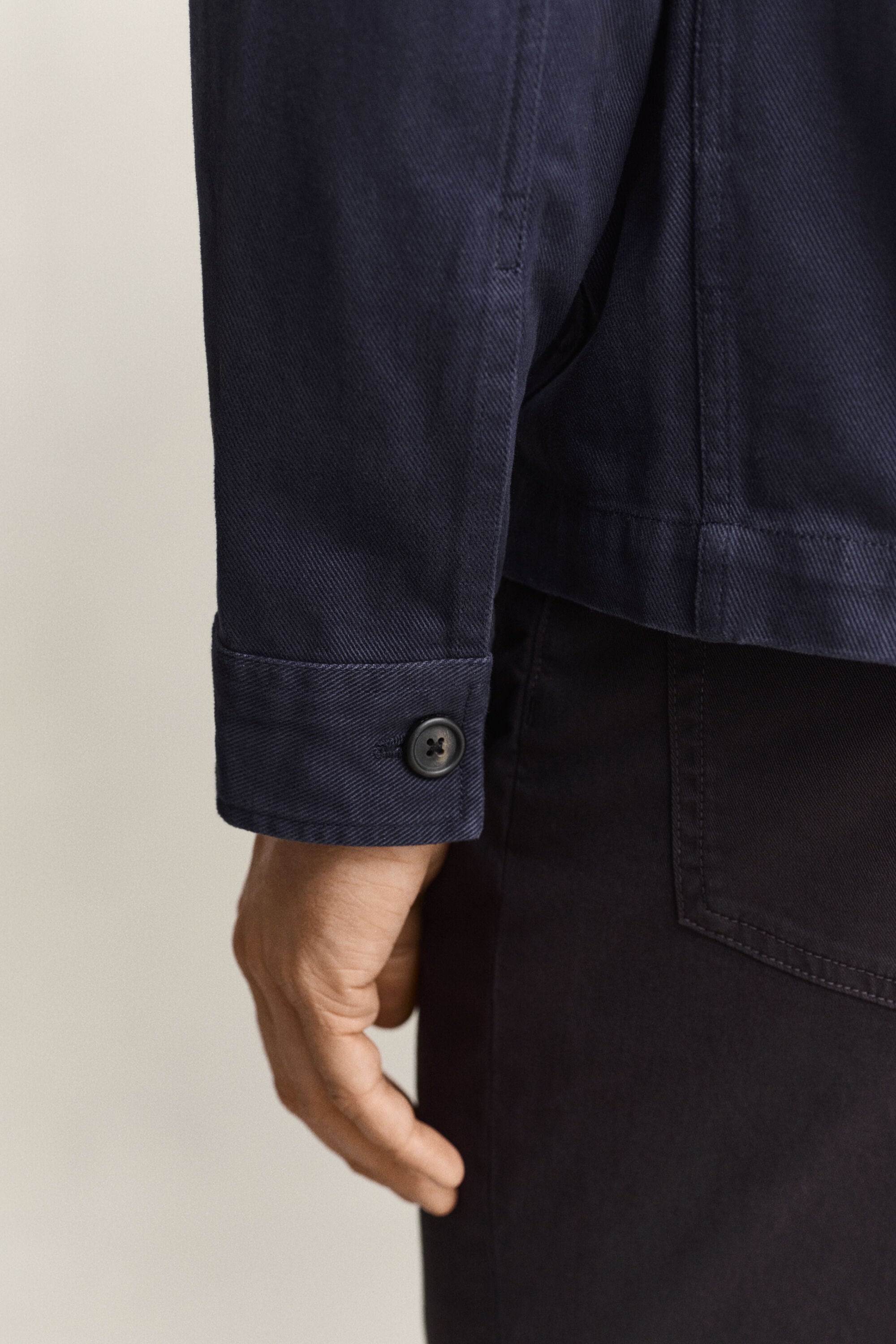 Camicia giacca in twill spazzolato