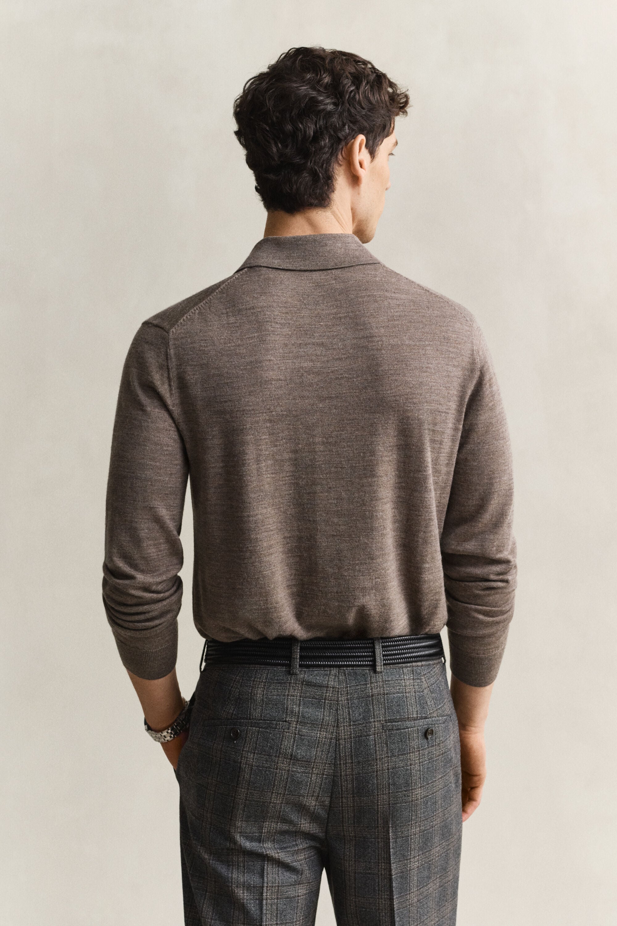 Polopullover aus extrafeiner Merinowolle