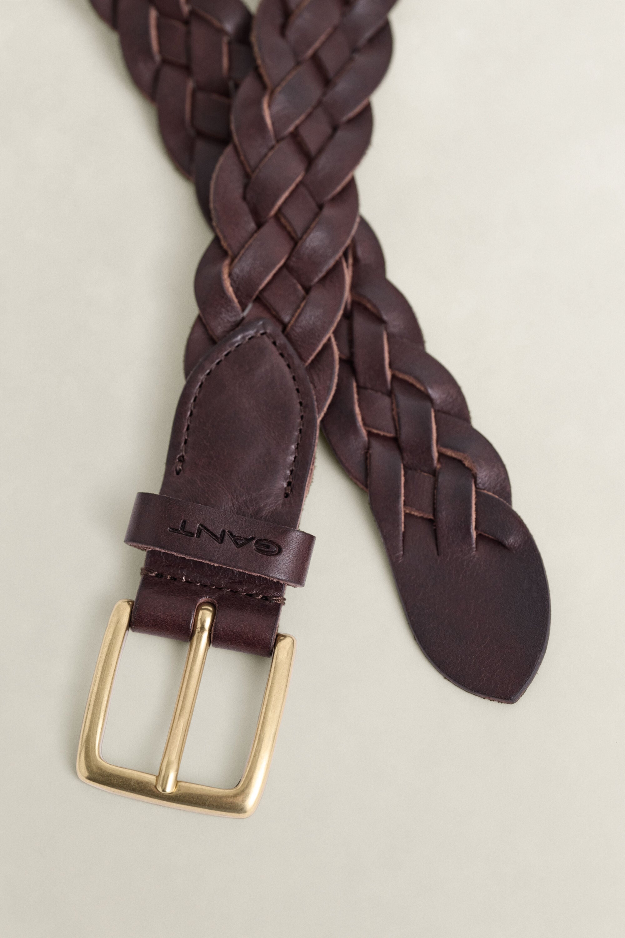 Cintura in pelle intrecciata