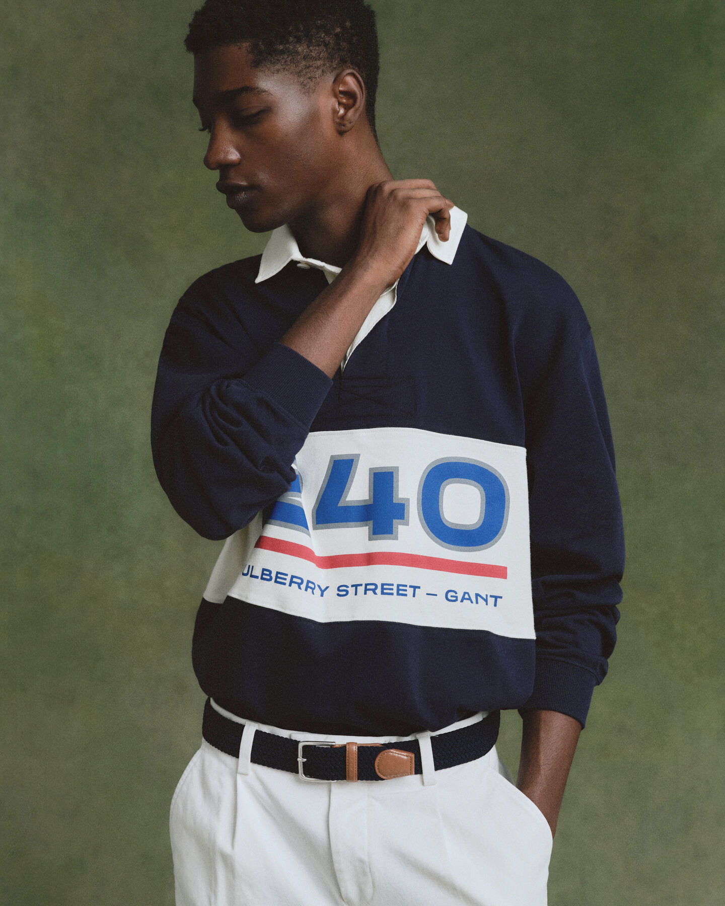 Graphic Heavy Rugger mit Blockstreifen