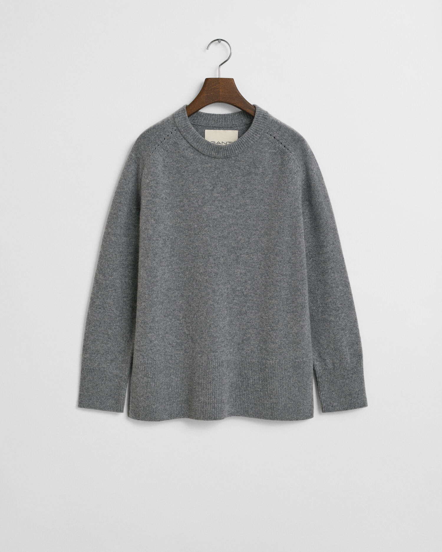 Soft Wool Cashmere Blend Crew Neck Sweater