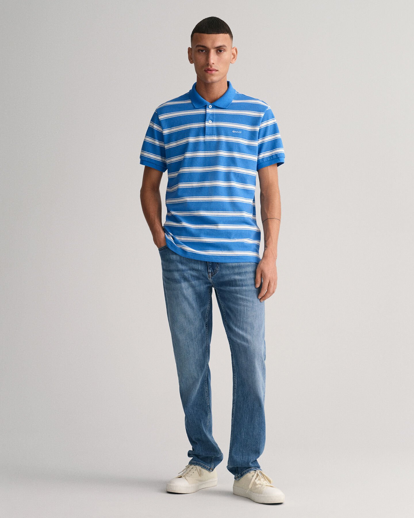 Poloshirt mit Streifen