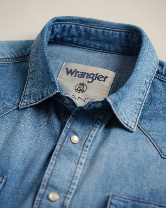 Wrangler x GANT Relaxed Fit Denim Western Hemd