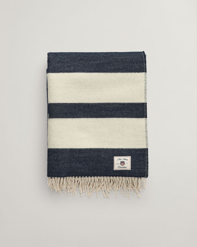 Gestreifte Wolldecke