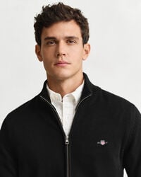 Casual Cotton Strickjacke mit Reißverschluss