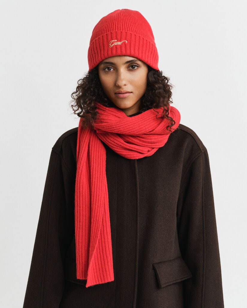 Script Beanie und Schal im Geschenkset