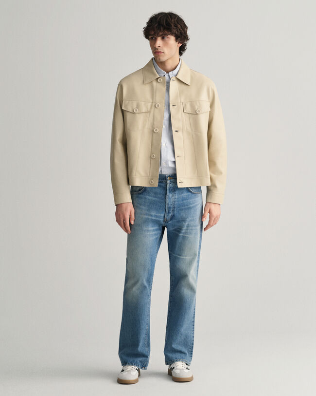 Truckerjacke aus Leder