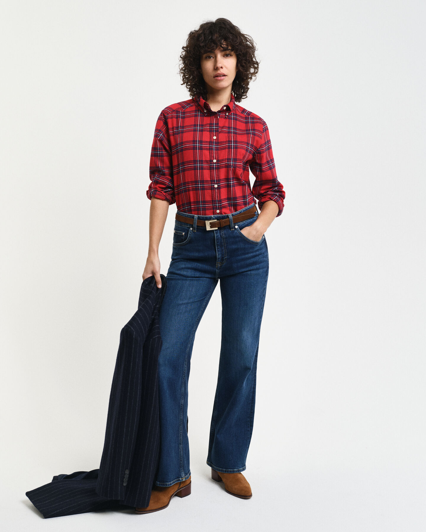 Regular Fit Flanellbluse mit Karomuster