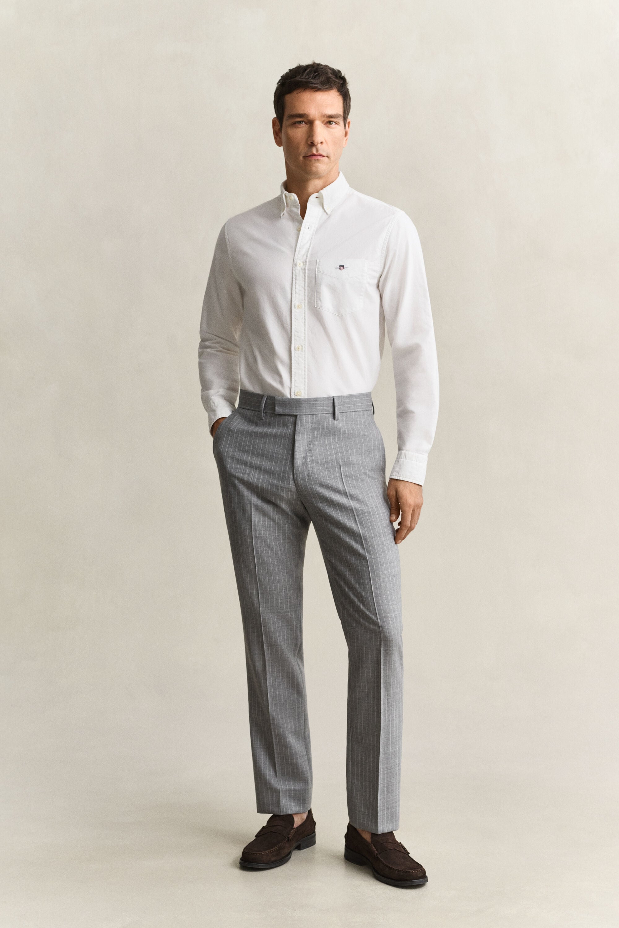 Pinstriped Suit Pants