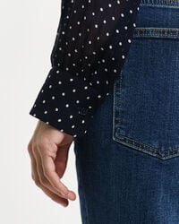 Schluppenbluse mit Punktmuster