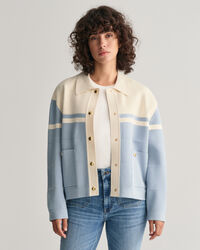Color Blocked Strickjacke
