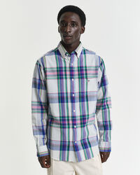 Regular Fit Seersucker Madras Hemd