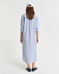 Tonal Seersucker Kleid mit Streifen