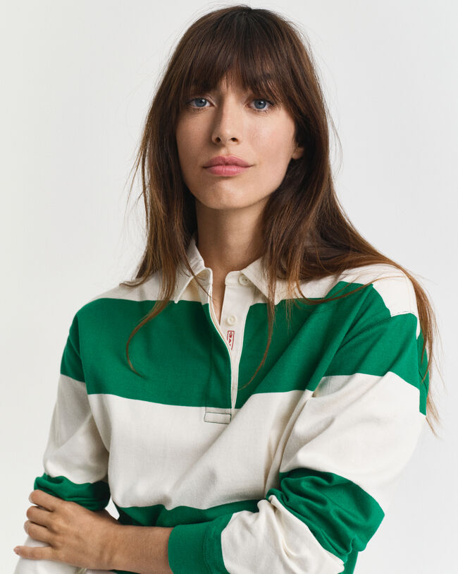 Gestreifter Heavy Rugger aus Baumwolle