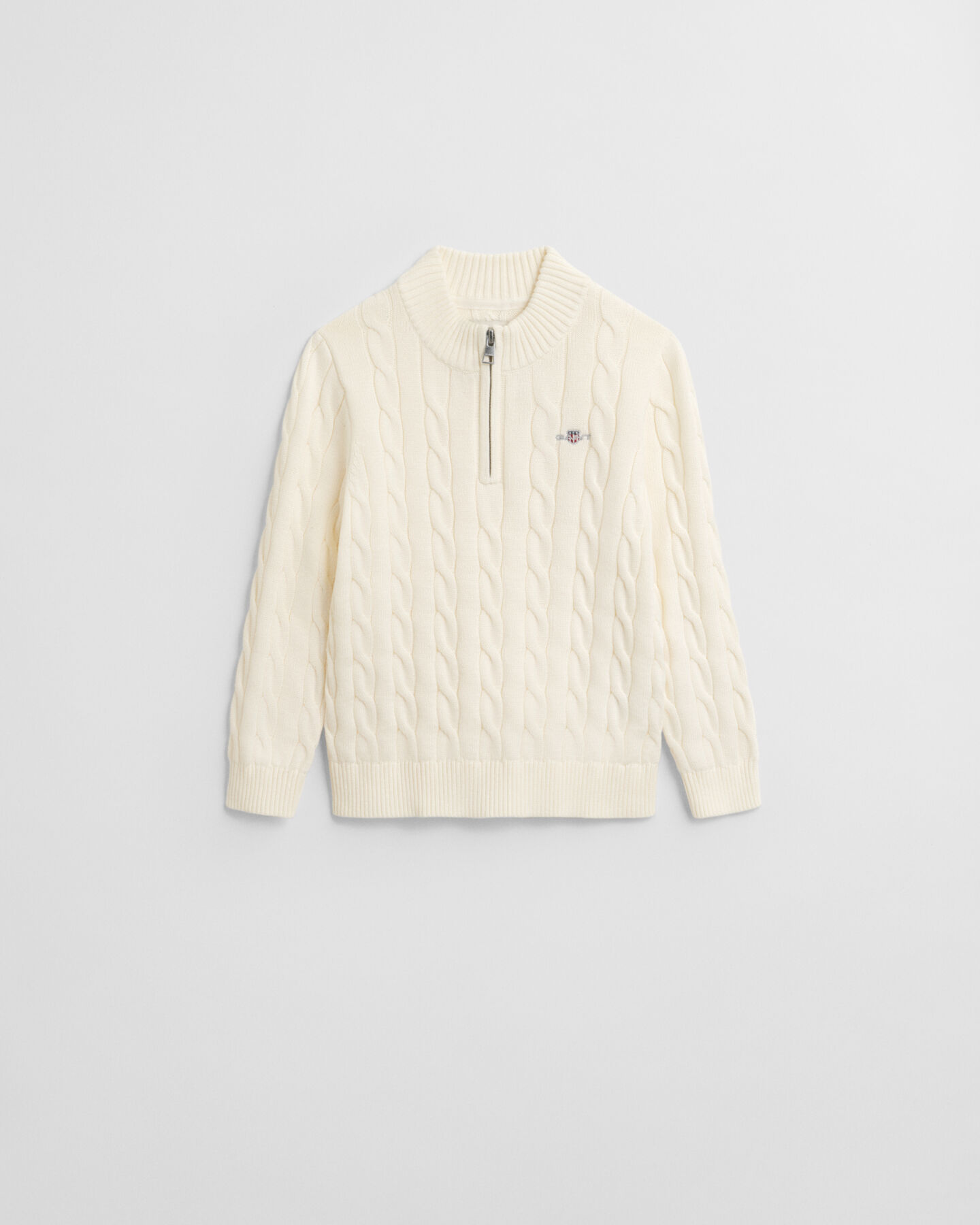 Kids Troyer aus Baumwolle mit Zopfmuster