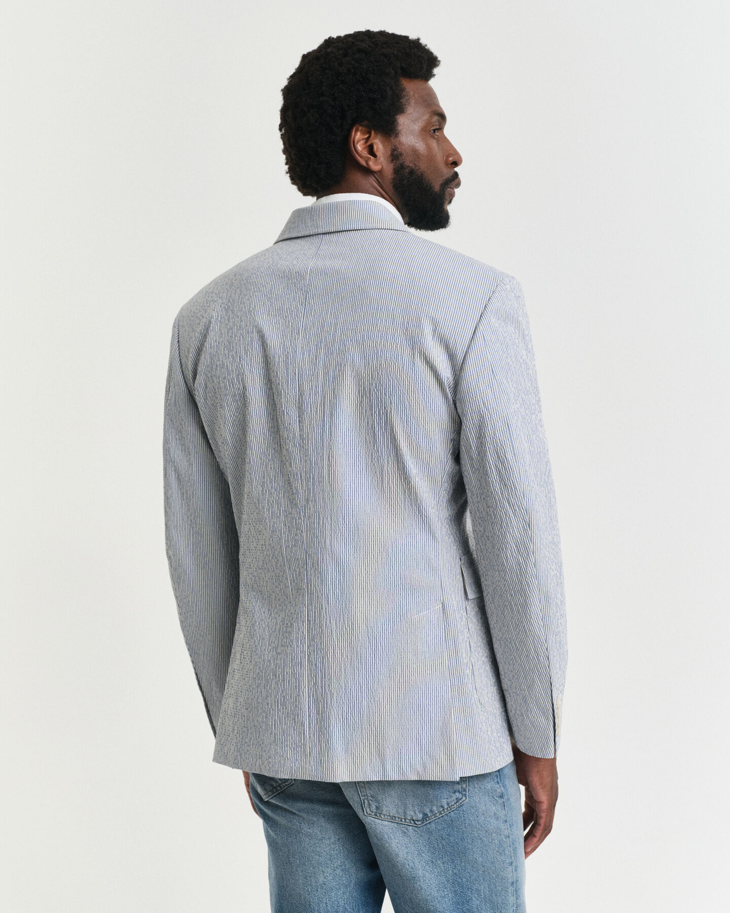 Slim Fit Seersucker Anzugsakko