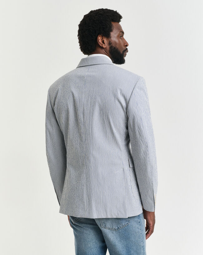 Slim Fit Seersucker Anzugsakko