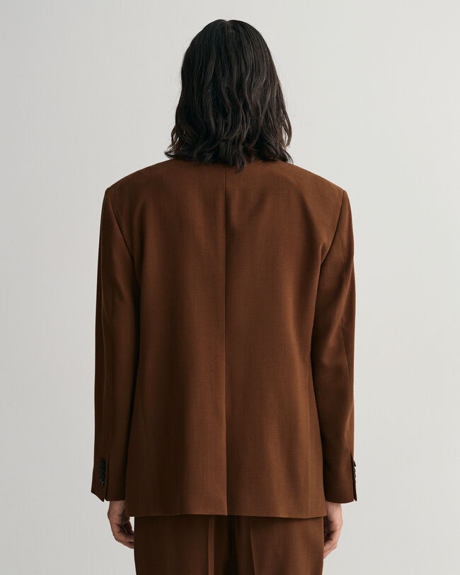 Oversized Wollkrepp Anzugsakko