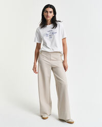 Geknöpfte Hose mit hohem Bund