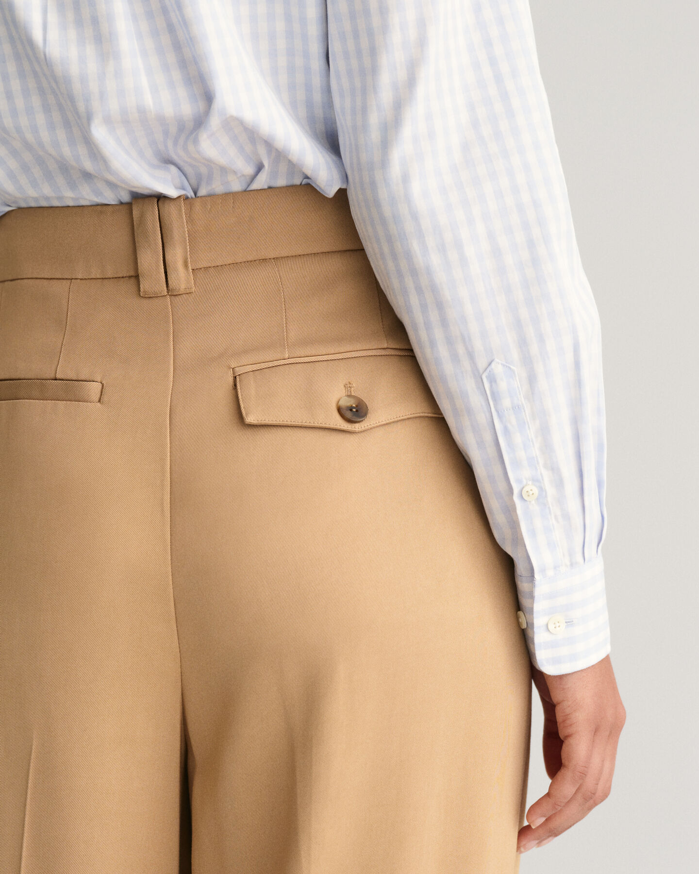 Regular Fit Popeline Bluse mit Vichy-Karo