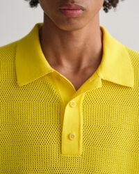 Textured Baumwoll Poloshirt