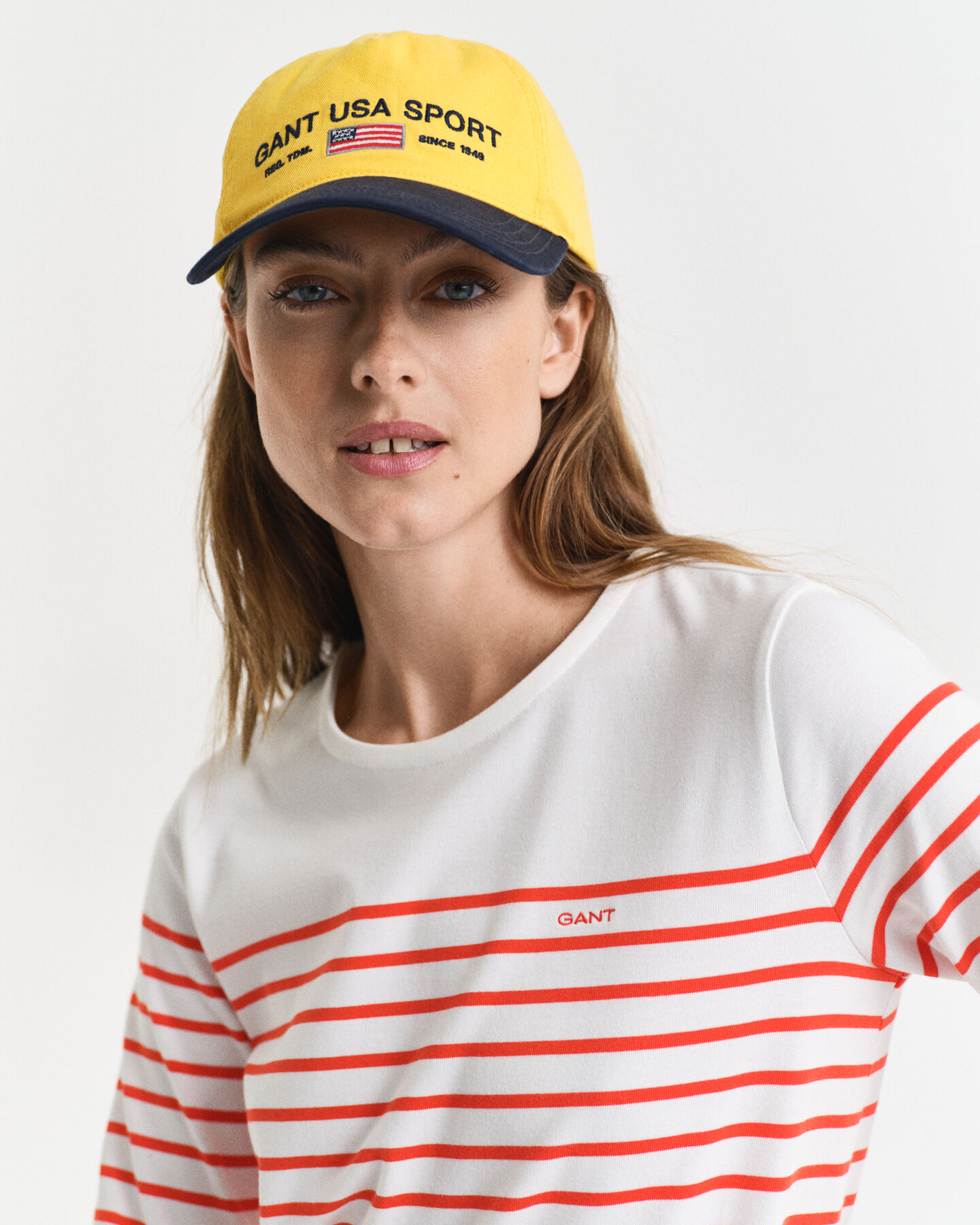 Rundhalskleid mit Marienstreifen