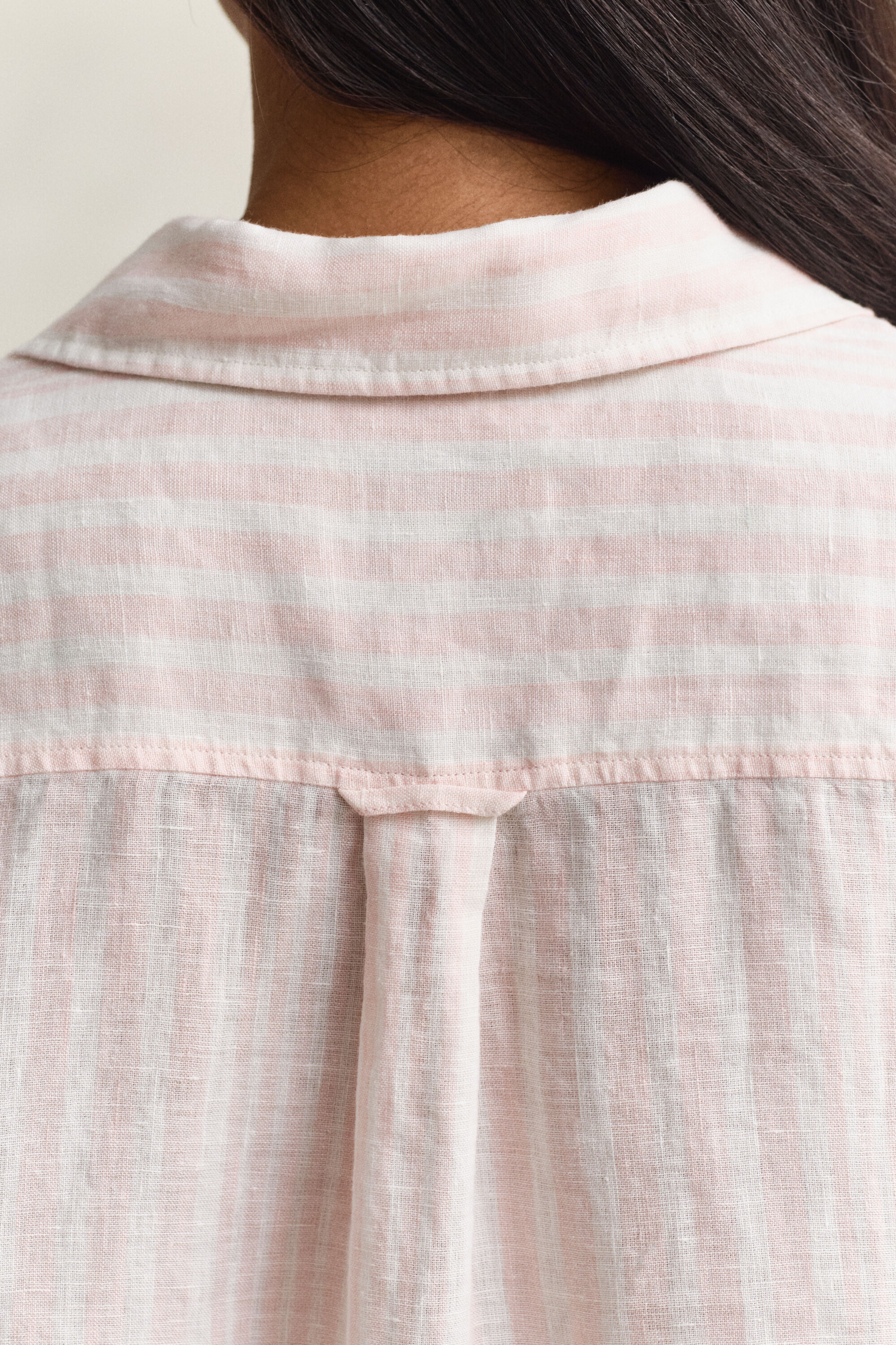 Camicia di lino a righe relaxed fit