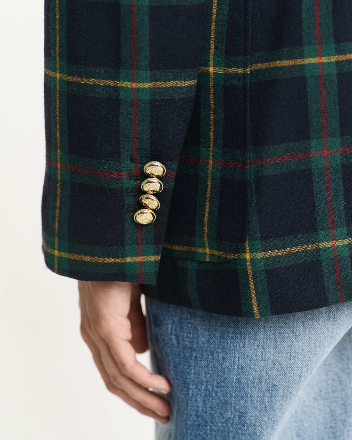 Regular Fit Anzugblazer mit Karomuster