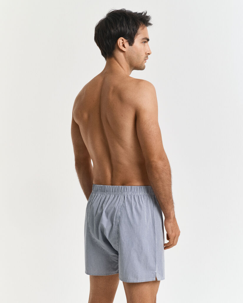 2er-Pack Boxershorts Gestreift & Einfarbig