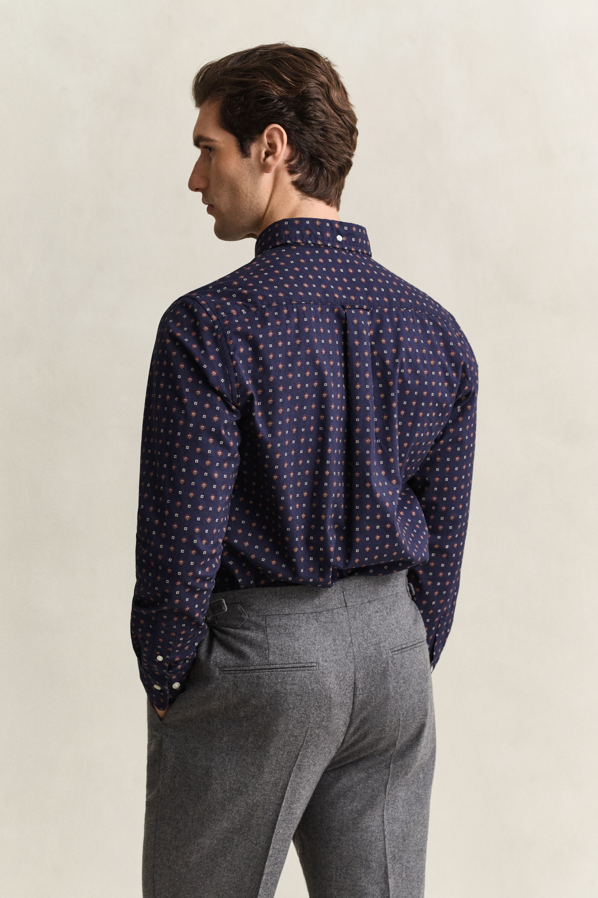 Chemise en sergé à motif cachemire