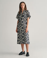 Monogram Kurzarm-Kaftan mit Print