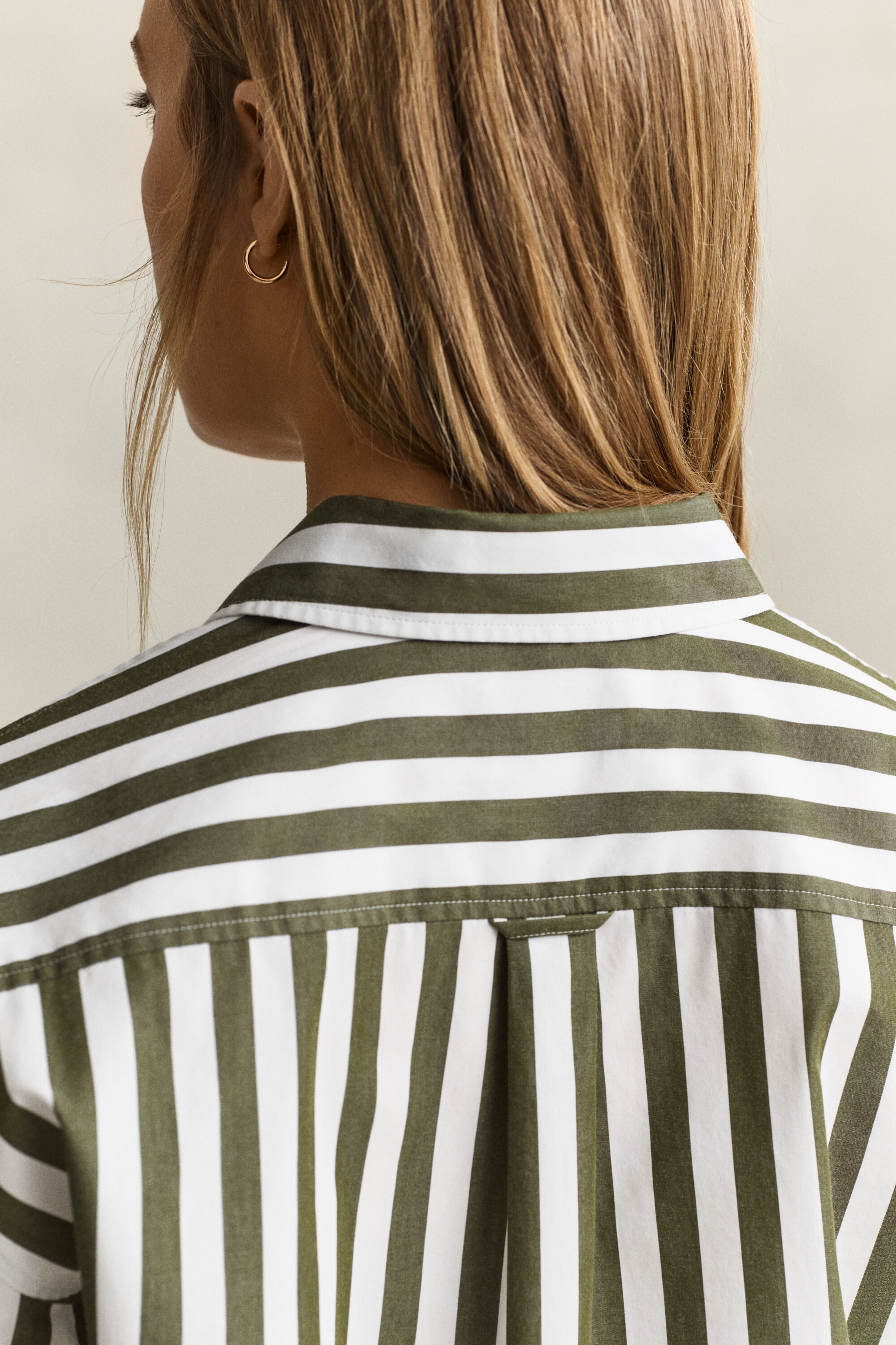 Camicia in popeline a righe relaxed