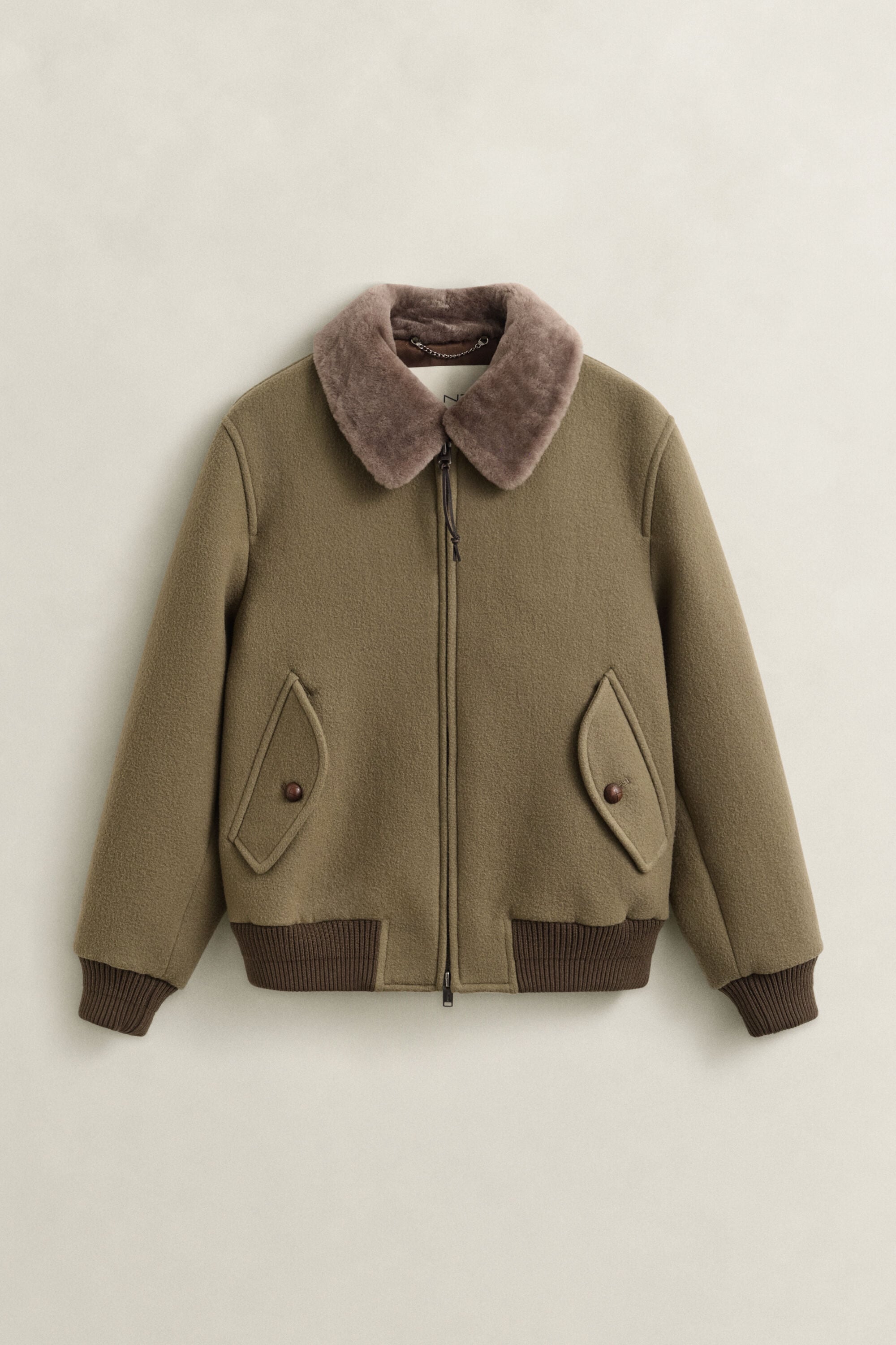 Wool Shearling Aviator Jacket