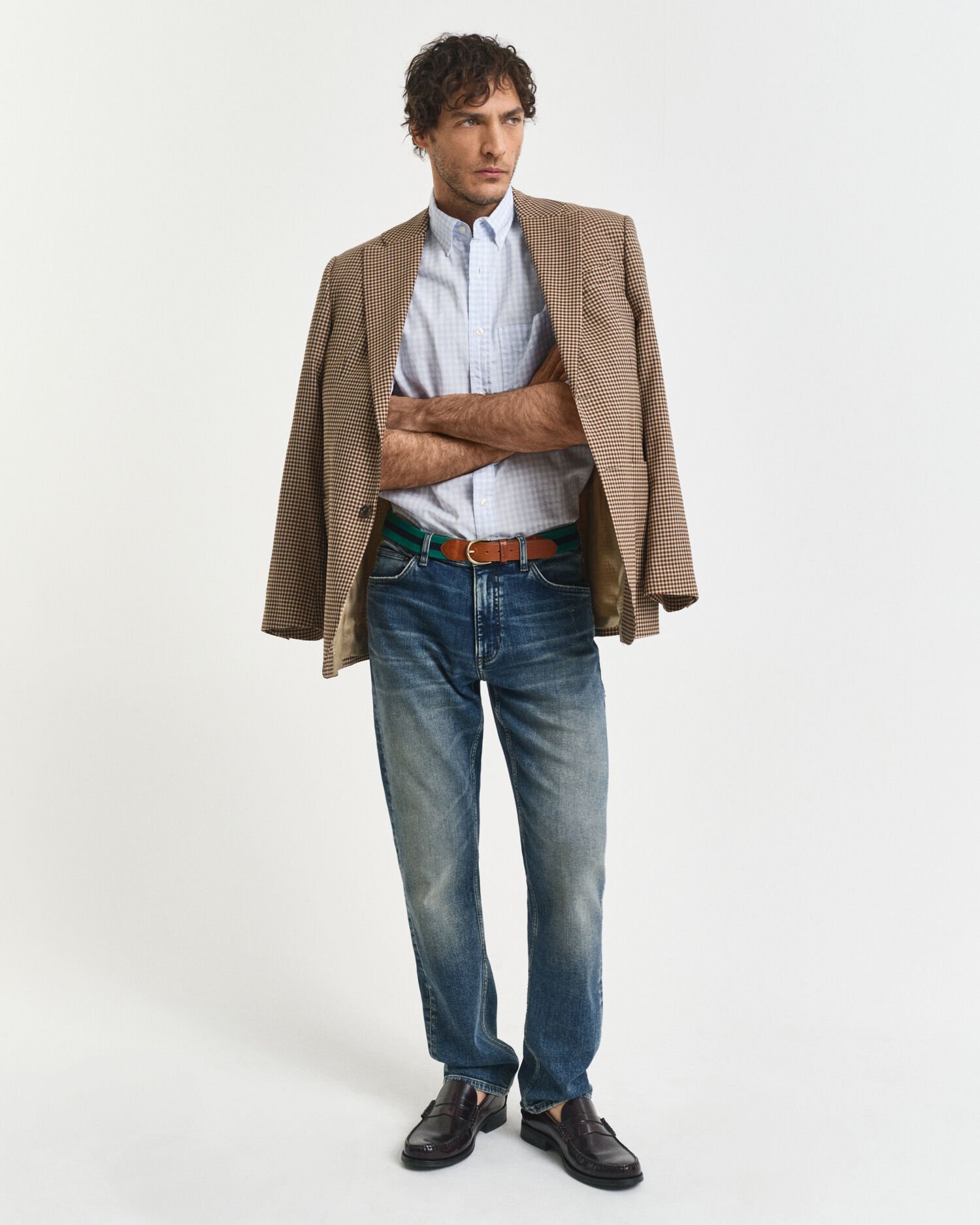 Chemise coupe regular en popeline à carreaux vichy classique