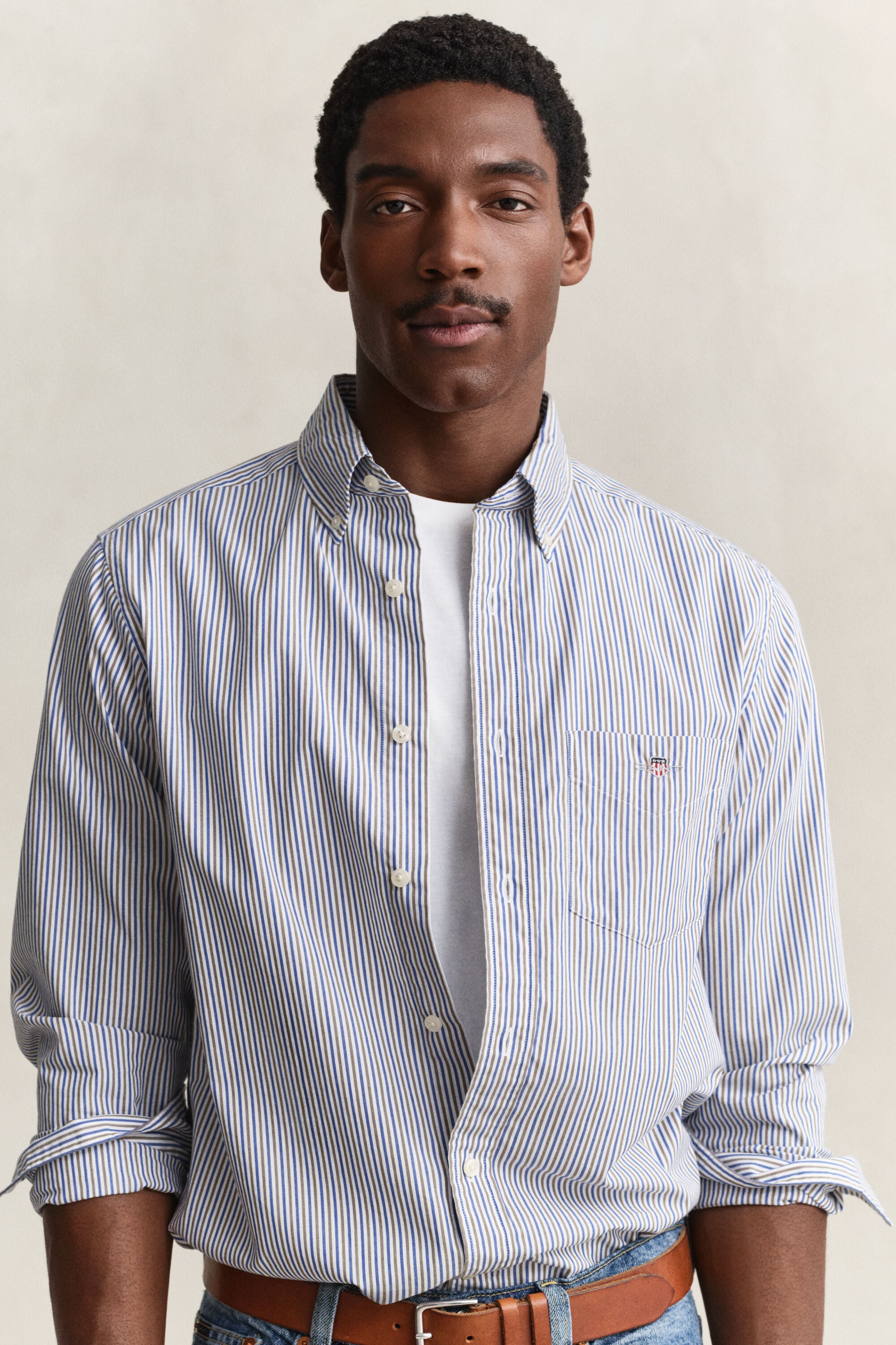 Camicia in popeline a righe