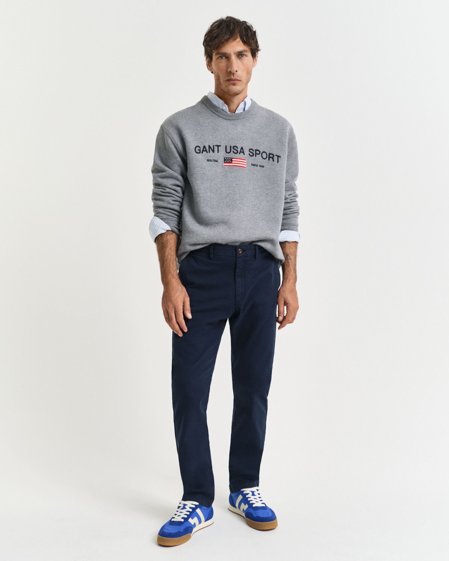 Slim Fit Dobby Structured Chinos