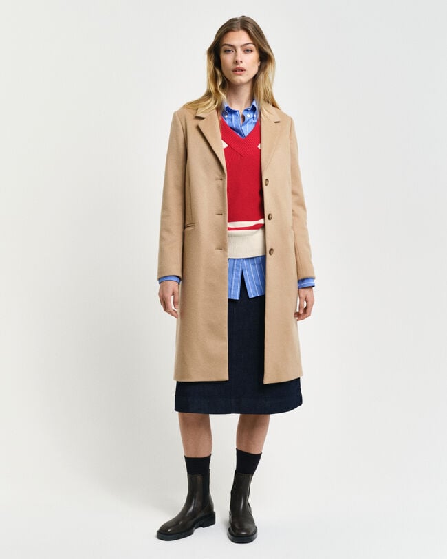 Classic Tailored Fit Wollmantel