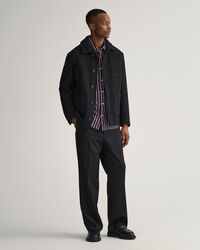 Relaxed Fit Dobby Hemd mit Streifen